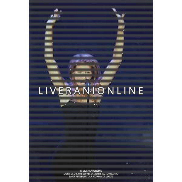 DIAP-RETROSPETTIVA CELINE DION CANTANTE NELLA FOTO CELINE DION A SANREMO NELL\'ANNO 1996 AG ALDO LIVERANI SAS