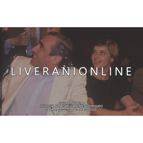 DIAP-RETROSPETTIVA MARTIN SCORSESE REGSTA NELLA FOTO MARTIN SCORSESE A CANNES NELL\'ANNO 1990 CON ISABELLA ROSSELLINI AG ALDO LIVERANI SAS