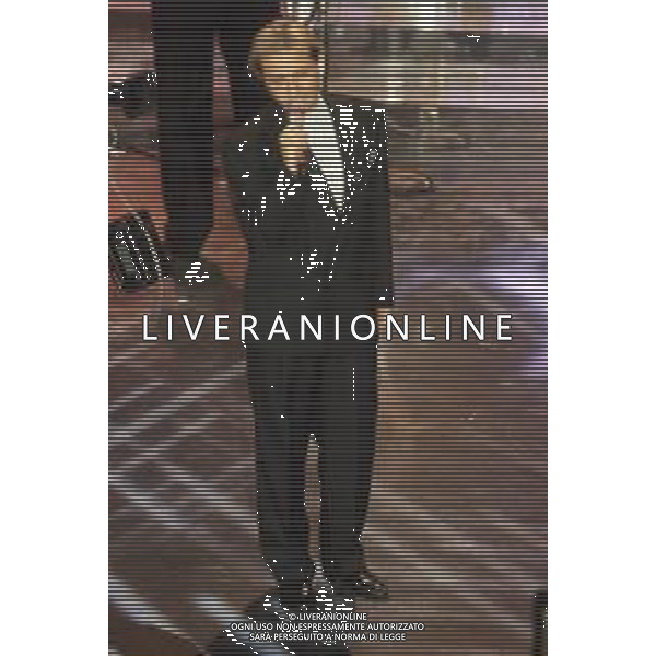 DIAP-RETROSPETTIVA AMEDEO MINGHI CANTANTE NELLA FOTO AMEDEO MINGHI A SANREMO NELL\'ANNO 1991 AG ALDO LIVERANI SAS