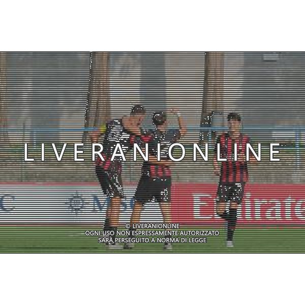 Mattia Cappelletti del Milan Futuro esulta dopo aver realizzato il gol del 3-2 insieme a Matteo Dutu del Milan Futuro Milan Futuro - ChievoVerona Solbiate Arno 21-09-2025 Stadio F. Chinetti Terza giornata del campionato di Serie D girone B foto Ricky Monteiro Martins/Agenzia Liverani sas- AGENZIA ALDO LIVERANI