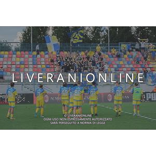 Il ChievoVerona sotto il settore ospiti a fine partita Milan Futuro - ChievoVerona Solbiate Arno 21-09-2025 Stadio F. Chinetti Terza giornata del campionato di Serie D girone B foto Ricky Monteiro Martins/Agenzia Liverani sas- AGENZIA ALDO LIVERANI