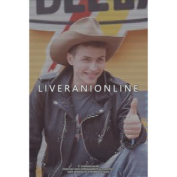 DIAP-RETRSPETTIVA LORENZO JOVANOTTI CANTANTE NLLA FOTO LORENZO JOVANOTTI A MILANO NELL\'ANNO 1987 A RADIO DEEJAY AG ALDO LIVERANI SAS