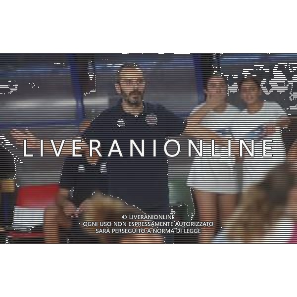 IMOLA 20 09 2025 TROFEO MCDONALD\'S SERIE A ORGANIZZATO DA DIFFUSIONE SPORT IMOLA SCANDICCI VOLLEY-CONSOLINI VOLLEY 3-1 NELLA FOTO MARCO GASPARI ALLENATORE SCANDICCI VOLLEY FOTO GIANNI SANNA-AG ALDO LIVERANI SAS