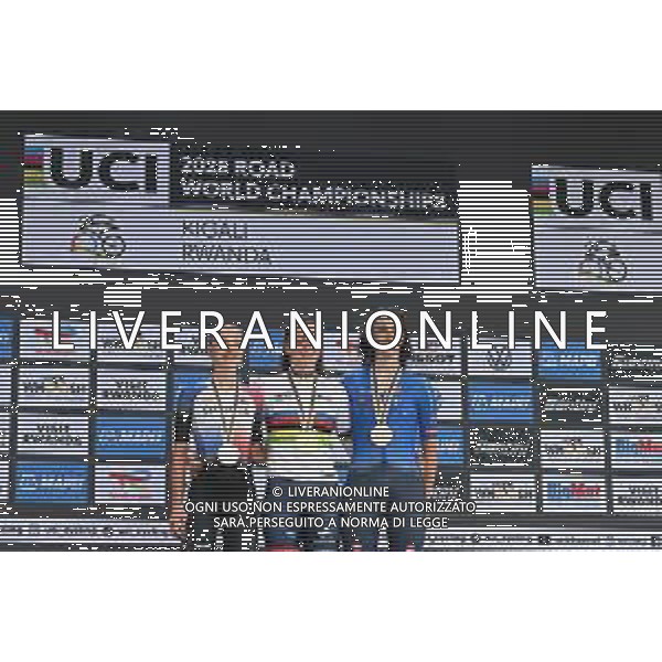 22-09-2025 World Championships U23 Women Cronometro; 2025, Great Britain; 2025, Slovacchia; 2025, Italia; Backstedt, Zoe; Chladonova, Viktoria; Venturelli, Federica; Kigali; ©SIROTTI - AGENZIA ALDO LIVERANI