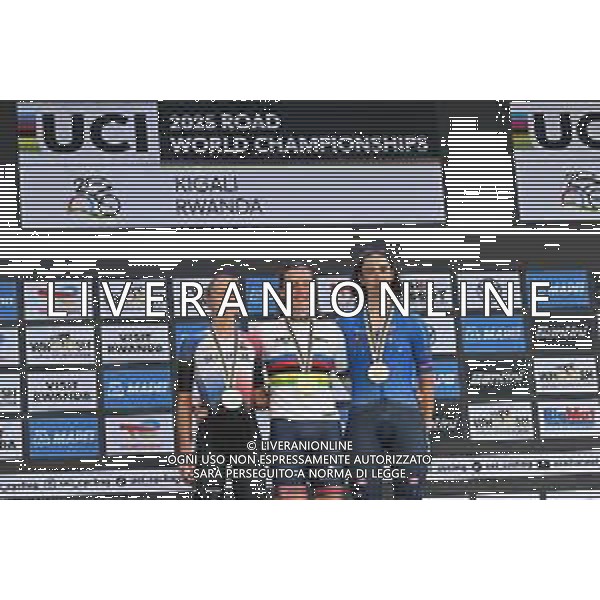22-09-2025 World Championships U23 Women Cronometro; 2025, Great Britain; 2025, Slovacchia; 2025, Italia; Backstedt, Zoe; Chladonova, Viktoria; Venturelli, Federica; Kigali; ©SIROTTI - AGENZIA ALDO LIVERANI