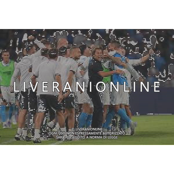 TVPM Napoli, Pisa Nella foto: esultanza Antonio Conte al gol di Leonardo Spinazzola Foto Mosca, Ag.Liverani - AGENZIA ALDO LIVERANI -TVPM Napoli vs Pisa 4a Giornata Campionato Calcio Serie A 22.09.2025