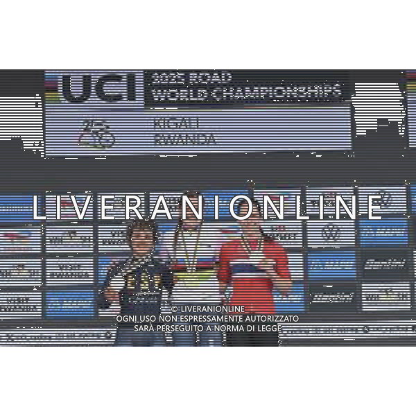 23-09-2025 World Championships Junior Women Cronometro; 2025, Olanda; 2025, Spain; 2025, Norvegia; Arens, Megan; Ostiz, Paula; Gissinger, Oda Aune; Kigali; FOTO STEFANO SIROTTI-AG ALDO LIVERANI SAS
