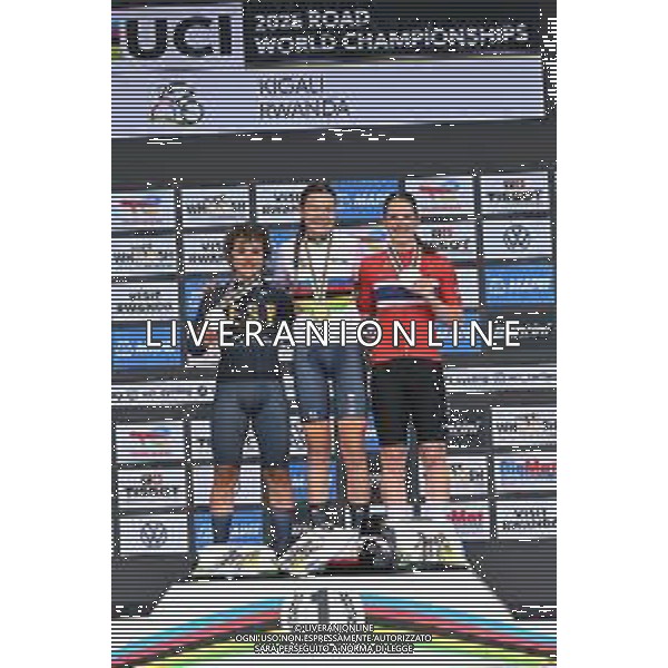 23-09-2025 World Championships Junior Women Cronometro; 2025, Olanda; 2025, Spain; 2025, Norvegia; Arens, Megan; Ostiz, Paula; Gissinger, Oda Aune; Kigali; FOTO STEFANO SIROTTI-AG ALDO LIVERANI SAS