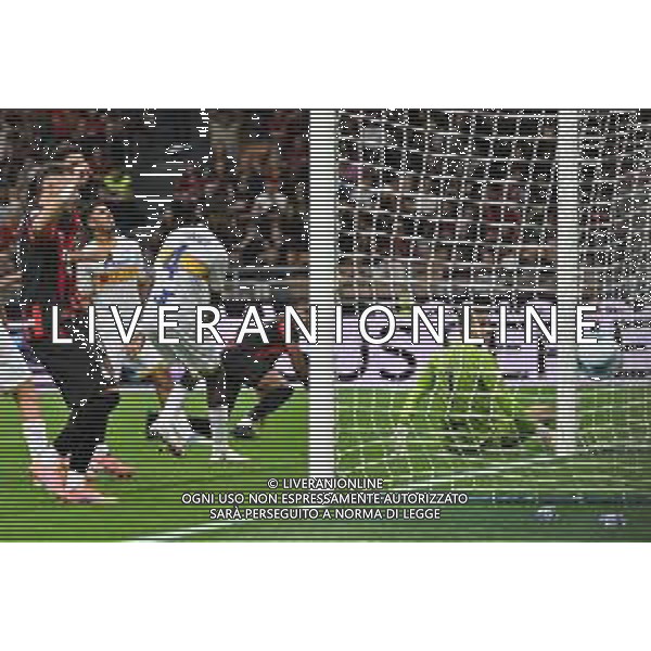 Milan vs Lecce nella foto Christopher Nkunku (Milan) segna il gol del 2 a 0 Milano 23-09-2025 Stadio Giuseppe Meazza - San Siro Milan vs Lecce Coppa Italia Frecciarossa - sedicesimi di finale foto Roberto Garavaglia/Agenzia Aldo Liverani sas