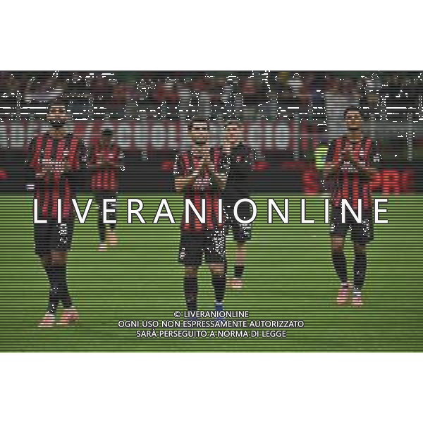 Milan vs Lecce nella foto esultanza finale Milan Milano 23-09-2025 Stadio Giuseppe Meazza - San Siro Milan vs Lecce Coppa Italia Frecciarossa - sedicesimi di finale foto Roberto Garavaglia/Agenzia Aldo Liverani sas