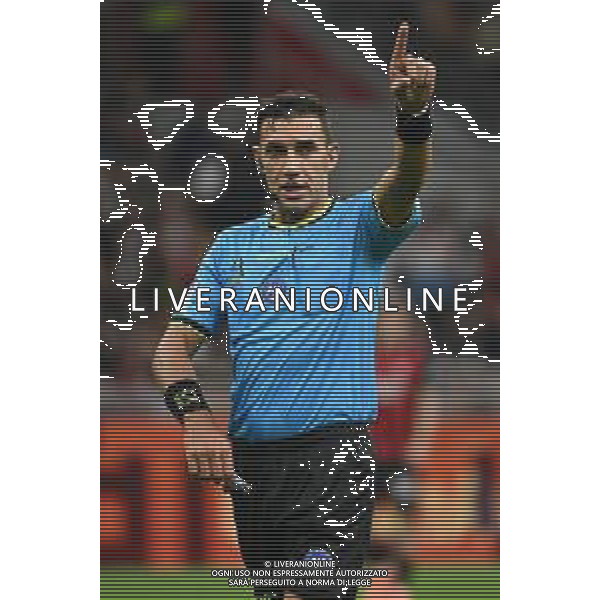 Milan vs Lecce nella foto l\'arbitro Paride Tremolada di Monza Milano 23-09-2025 Stadio Giuseppe Meazza - San Siro Milan vs Lecce Coppa Italia Frecciarossa - sedicesimi di finale foto Roberto Garavaglia/Agenzia Aldo Liverani sas