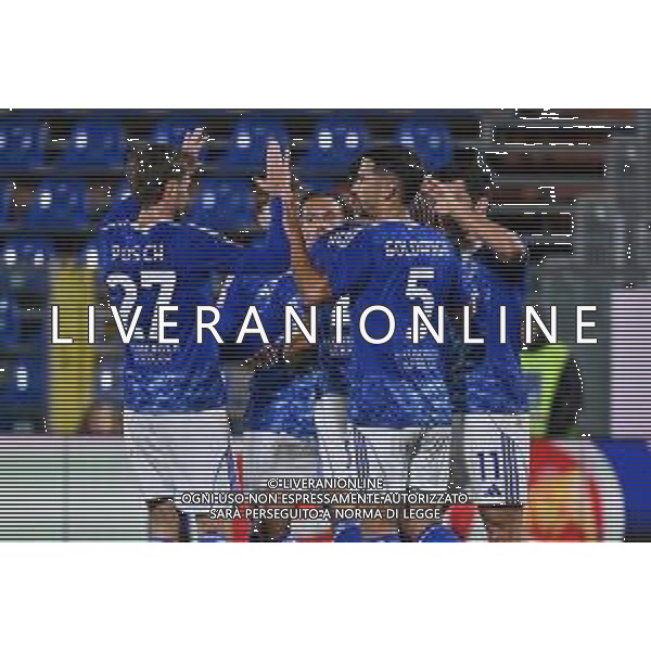 TVRG Como vs Sassuolo nella foto giocatori Como esultanza dopo il gol del 2 a 0 Como 24-09-2025 Stadio Giuseppe Sinigaglia Como vs Sassuolo Coppa Italia Frecciarossa - sedicesimi di finale foto Roberto Garavaglia/Agenzia Aldo Liverani sas