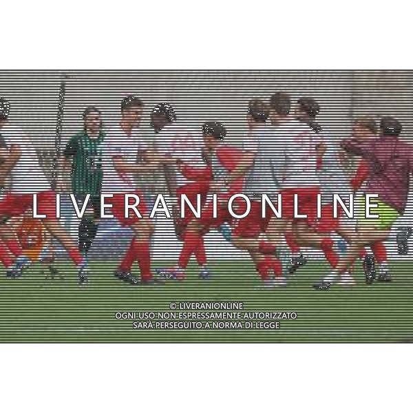 TVRCOR – Castellanzese 1921 vs Oltrepo’ Fbc – Serie D girone B – 4a giornata Stadio “Giovanni Provasi” di Castellanza (VA) 24-09-2025 nella foto esultanza Oltrepo’ dopo il goal e pareggio ©TVRCOR Corradin Roberta - AGENZIA ALDO LIVERANI SAS