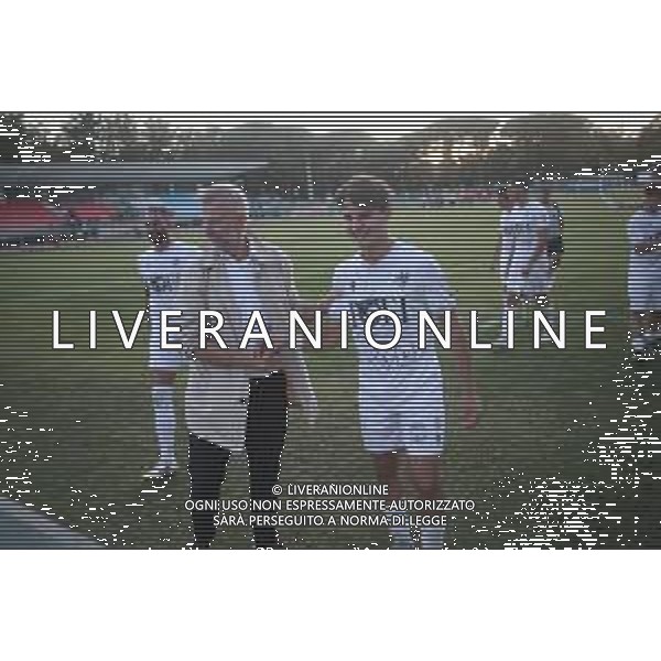 IMOLA 25 09 2025 IMOLESE CALCIO-PRO PALAZZOLO SERIE D 2-1 NELLA FOTO SANDRO DI BENEDETTO PRESIDENTE DELL\'IMOLESE CALCIO CON GABRIELE MANZONI IMOLESE CALCIO AUTORE DEL PRIMO GOL ©SANNA - AGENZIA ALDO LIVERANI SAS