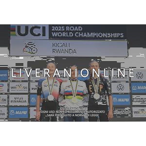 25-09-2025 World Championships U23 Women; 2025, France; 2025, Slovacchia; 2025, Spain; Gery, Celia; Chladonova, Viktoria; Blasi Cairol, Paula; Kigali; ©SIROTTI - AGENZIA ALDO LIVERANI SAS