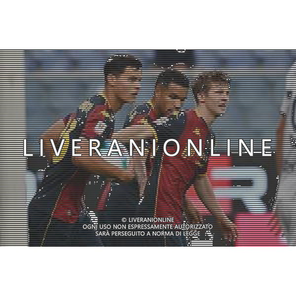 TVRG Genoa vs Empoli nella foto giocatori Genoa esultanza dopo il gol dell\'1 a 1 Genova 25-09-2025 Stadio Luigi Ferraris - Marassi Genoa vs Empoli Coppa Italia Frecciarossa - sedicesimi di finale foto Roberto Garavaglia/Agenzia Aldo Liverani sas