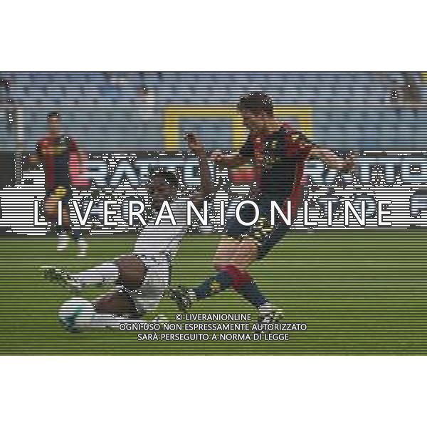 TVRG Genoa vs Empoli nella foto Morten Frendrup (Genoa) segna il gol dell\'1 a 1 Genova 25-09-2025 Stadio Luigi Ferraris - Marassi Genoa vs Empoli Coppa Italia Frecciarossa - sedicesimi di finale foto Roberto Garavaglia/Agenzia Aldo Liverani sas