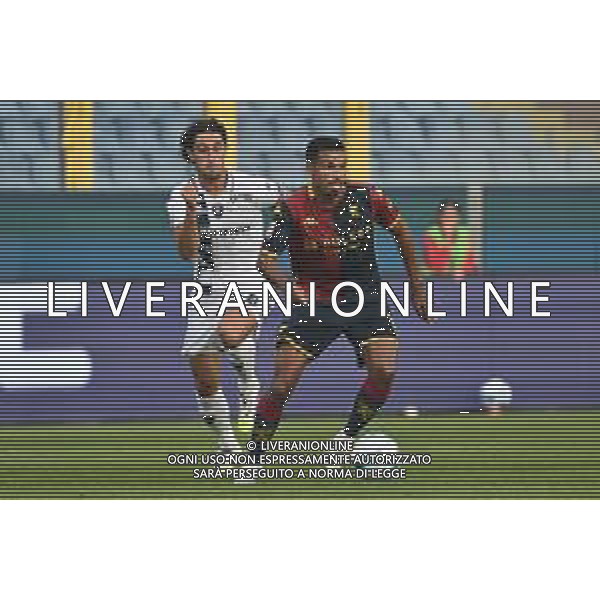 TVRG Genoa vs Empoli nella foto Luca Belardinelli (Empoli) e Junior Messias (Genoa) Genova 25-09-2025 Stadio Luigi Ferraris - Marassi Genoa vs Empoli Coppa Italia Frecciarossa - sedicesimi di finale foto Roberto Garavaglia/Agenzia Aldo Liverani sas