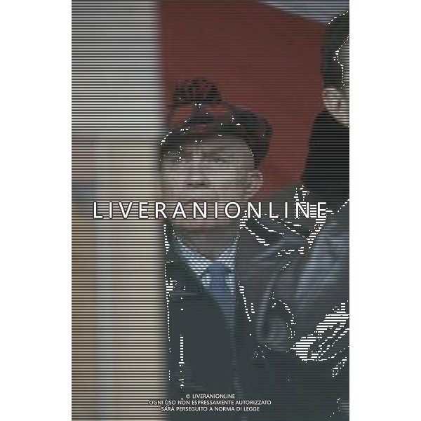 DIAP-RETROSPETTIVA GIANFRANCO MIGLIO POLITICO NELLA FOTO GIANFRANCO MIGLIO A PONTIDA NELL\'ANNO 1994 AG ALDO LIVERANI SAS