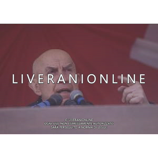 DIAP-RETROSPETTIVA GIANFRANCO MIGLIO POLITICO NELLA FOTO GIANFRANCO MIGLIO A PONTIDA NELL\'ANNO 1994 AG ALDO LIVERANI SAS