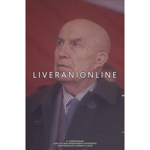 DIAP-RETROSPETTIVA GIANFRANCO MIGLIO POLITICO NELLA FOTO GIANFRANCO MIGLIO A PONTIDA NELL\'ANNO 1994 AG ALDO LIVERANI SAS