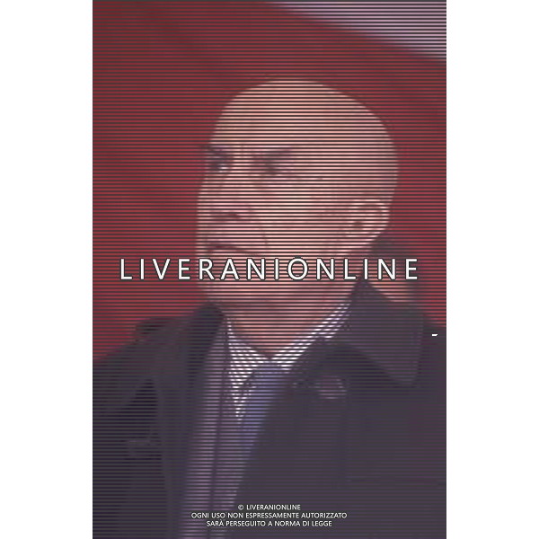 DIAP-RETROSPETTIVA GIANFRANCO MIGLIO POLITICO NELLA FOTO GIANFRANCO MIGLIO A PONTIDA NELL\'ANNO 1994 AG ALDO LIVERANI SAS