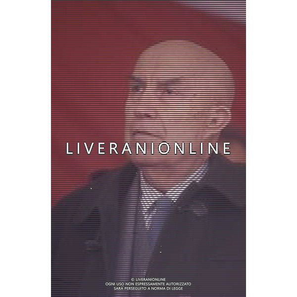 DIAP-RETROSPETTIVA GIANFRANCO MIGLIO POLITICO NELLA FOTO GIANFRANCO MIGLIO A PONTIDA NELL\'ANNO 1994 AG ALDO LIVERANI SAS