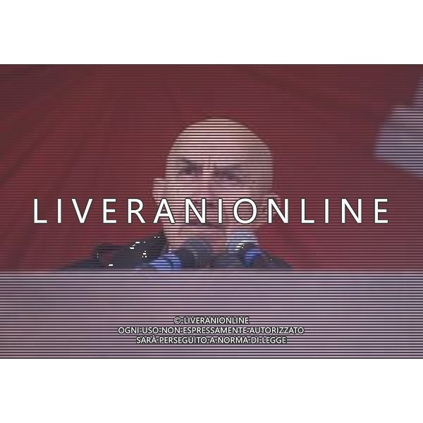 DIAP-RETROSPETTIVA GIANFRANCO MIGLIO POLITICO NELLA FOTO GIANFRANCO MIGLIO A PONTIDA NELL\'ANNO 1994 AG ALDO LIVERANI SAS