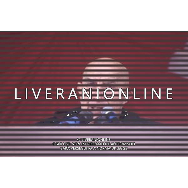 DIAP-RETROSPETTIVA GIANFRANCO MIGLIO POLITICO NELLA FOTO GIANFRANCO MIGLIO A PONTIDA NELL\'ANNO 1994 AG ALDO LIVERANI SAS