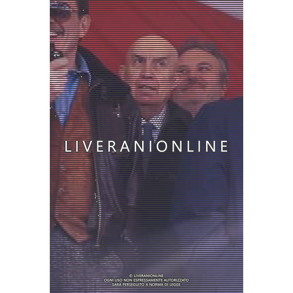 DIAP-RETROSPETTIVA GIANFRANCO MIGLIO POLITICO NELLA FOTO GIANFRANCO MIGLIO A PONTIDA NELL\'ANNO 1994 AG ALDO LIVERANI SAS