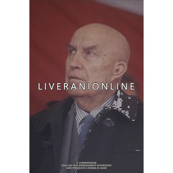 DIAP-RETROSPETTIVA GIANFRANCO MIGLIO POLITICO NELLA FOTO GIANFRANCO MIGLIO A PONTIDA NELL\'ANNO 1994 AG ALDO LIVERANI SAS