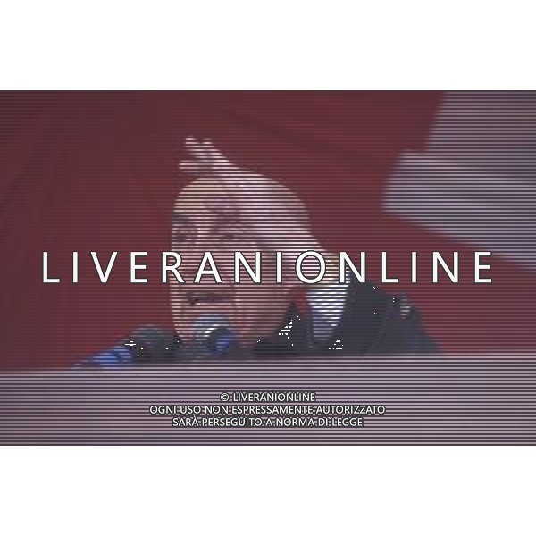 DIAP-RETROSPETTIVA GIANFRANCO MIGLIO POLITICO NELLA FOTO GIANFRANCO MIGLIO A PONTIDA NELL\'ANNO 1994 AG ALDO LIVERANI SAS