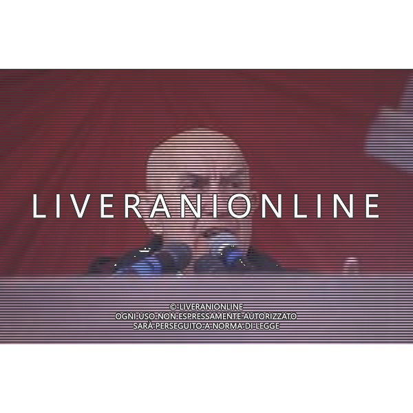 DIAP-RETROSPETTIVA GIANFRANCO MIGLIO POLITICO NELLA FOTO GIANFRANCO MIGLIO A PONTIDA NELL\'ANNO 1994 AG ALDO LIVERANI SAS