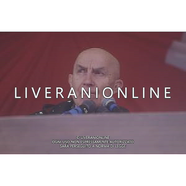 DIAP-RETROSPETTIVA GIANFRANCO MIGLIO POLITICO NELLA FOTO GIANFRANCO MIGLIO A PONTIDA NELL\'ANNO 1994 AG ALDO LIVERANI SAS