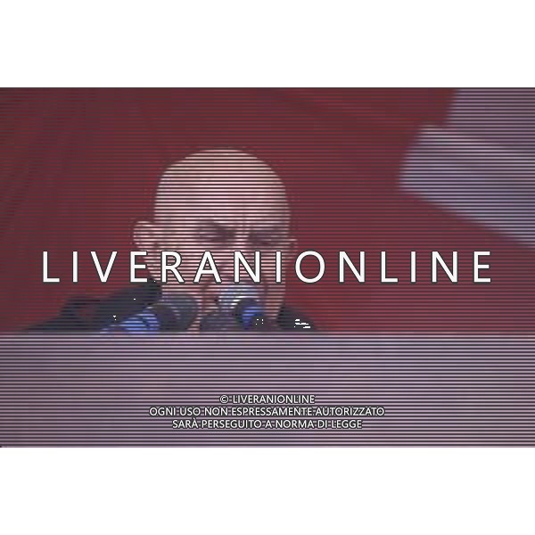 DIAP-RETROSPETTIVA GIANFRANCO MIGLIO POLITICO NELLA FOTO GIANFRANCO MIGLIO A PONTIDA NELL\'ANNO 1994 AG ALDO LIVERANI SAS