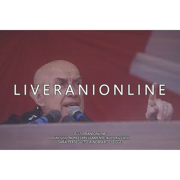DIAP-RETROSPETTIVA GIANFRANCO MIGLIO POLITICO NELLA FOTO GIANFRANCO MIGLIO A PONTIDA NELL\'ANNO 1994 AG ALDO LIVERANI SAS