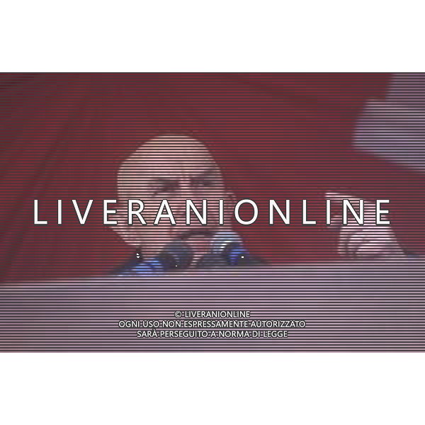 DIAP-RETROSPETTIVA GIANFRANCO MIGLIO POLITICO NELLA FOTO GIANFRANCO MIGLIO A PONTIDA NELL\'ANNO 1994 AG ALDO LIVERANI SAS