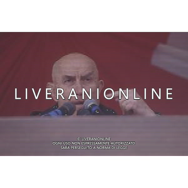 DIAP-RETROSPETTIVA GIANFRANCO MIGLIO POLITICO NELLA FOTO GIANFRANCO MIGLIO A PONTIDA NELL\'ANNO 1994 AG ALDO LIVERANI SAS