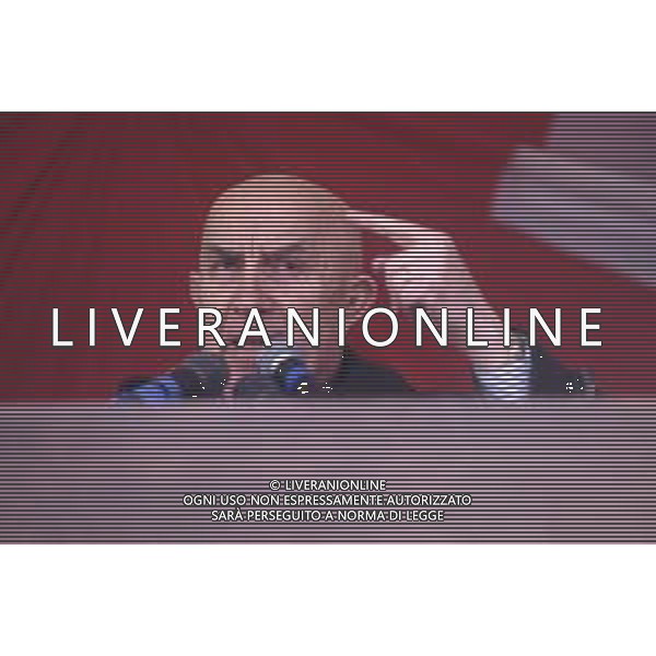 DIAP-RETROSPETTIVA GIANFRANCO MIGLIO POLITICO NELLA FOTO GIANFRANCO MIGLIO A PONTIDA NELL\'ANNO 1994 AG ALDO LIVERANI SAS