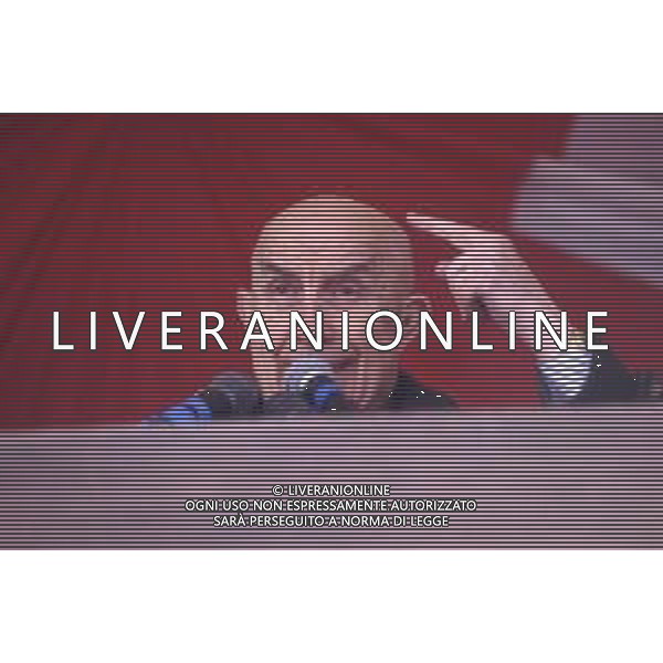DIAP-RETROSPETTIVA GIANFRANCO MIGLIO POLITICO NELLA FOTO GIANFRANCO MIGLIO A PONTIDA NELL\'ANNO 1994 AG ALDO LIVERANI SAS