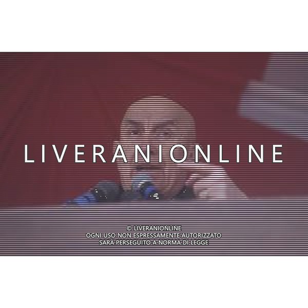 DIAP-RETROSPETTIVA GIANFRANCO MIGLIO POLITICO NELLA FOTO GIANFRANCO MIGLIO A PONTIDA NELL\'ANNO 1994 AG ALDO LIVERANI SAS