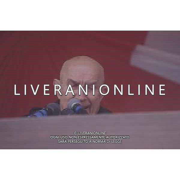 DIAP-RETROSPETTIVA GIANFRANCO MIGLIO POLITICO NELLA FOTO GIANFRANCO MIGLIO A PONTIDA NELL\'ANNO 1994 AG ALDO LIVERANI SAS