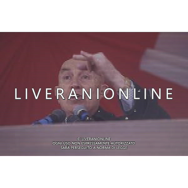 DIAP-RETROSPETTIVA GIANFRANCO MIGLIO POLITICO NELLA FOTO GIANFRANCO MIGLIO A PONTIDA NELL\'ANNO 1994 AG ALDO LIVERANI SAS