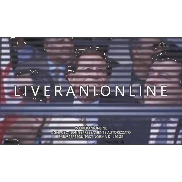 DIAP-RETROSPETTIVA COSTANTINO ROZZI PRESIDENTE ASCOLI CALCIO NELLA FOTO COSTANTINO ROZZI IN TRIBUNA NELL\'ANNO 1993 AG ALDO LIVERANI SAS