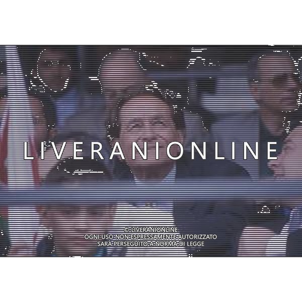 DIAP-RETROSPETTIVA COSTANTINO ROZZI PRESIDENTE ASCOLI CALCIO NELLA FOTO COSTANTINO ROZZI IN TRIBUNA NELL\'ANNO 1993 AG ALDO LIVERANI SAS