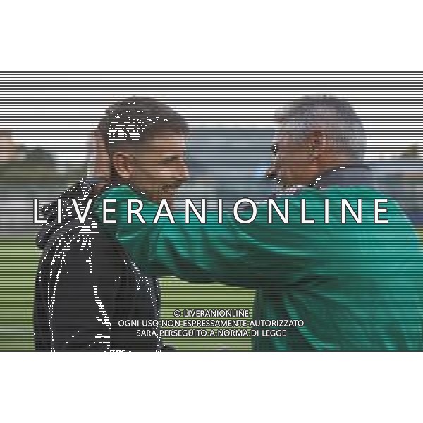 TVRCOR – Pro Patria vs Albinoleffe – Serie C – 6a giornata Campionato Calcio Serie C Lega Pro Busto Arsizio (VA) 25-09-2025 Stadio Carlo Speroni nella foto mister Leandro Greco (Pro Patria) e mister Giovanni Lopez (Albinoleffe) ©TVRCOR Corradin Roberta - AGENZIA ALDO LIVERANI SAS