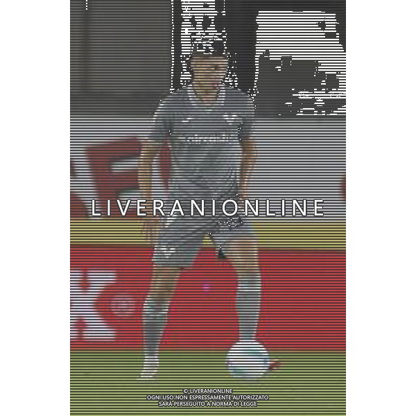 Tobias Slotsager of Hellas Verona FC play the ball during Hellas Verona FC vs Venezia FC, 16° leg of Coppa Italia Frecciarossa 2025-26 game at Marcantonio Bentegodi stadium in Verona (VR), Italy, on September 24, 2025. (Photo by Davide Casentini)- AGENZIA ALDO LIVERANI SAS