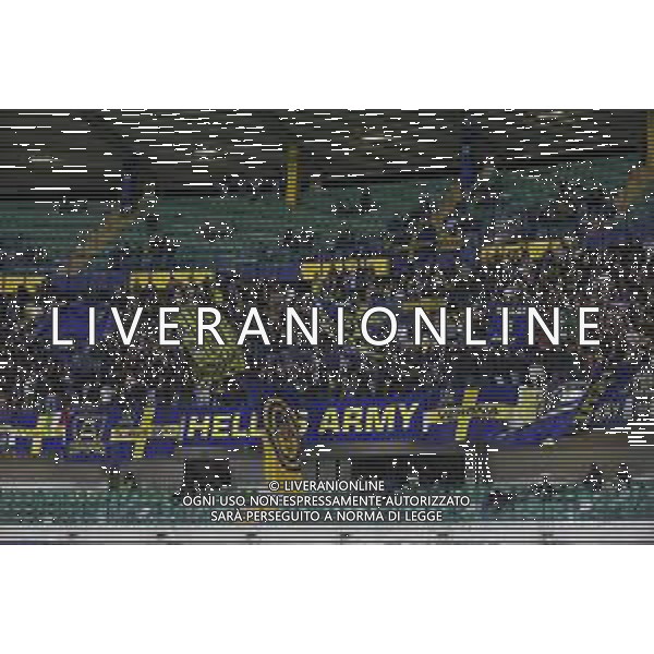 Tifosi - Hellas Veorna fans show their support during Hellas Verona FC vs Venezia FC, 16° leg of Coppa Italia Frecciarossa 2025-26 game at Marcantonio Bentegodi stadium in Verona (VR), Italy, on September 24, 2025. (Photo by Davide Casentini)- AGENZIA ALDO LIVERANI SAS