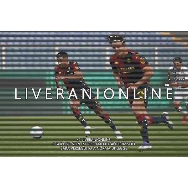 TVRG Genoa vs Empoli nella foto Junior Messias (Genoa) e sulla DX Lorenzo Colombo (Genoa) Genova 25-09-2025 Stadio Luigi Ferraris - Marassi Genoa vs Empoli Coppa Italia Frecciarossa - sedicesimi di finale foto Roberto Garavaglia/Agenzia Aldo Liverani sas