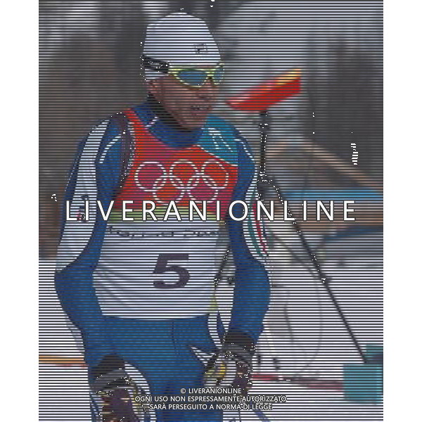 PRAGELATO (TO) 22/02/2006 XX OLIMPIADI INVERNALI TORINO SPRINT MASCHILE DI FONDO NELLA FOTO ZORZI CRISTIAN DELUSO DOPO L\'ARRIVO PH GIGI ARCAINI/AG.ALDO LIVERANI